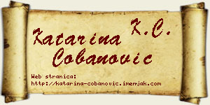 Katarina Čobanović vizit kartica